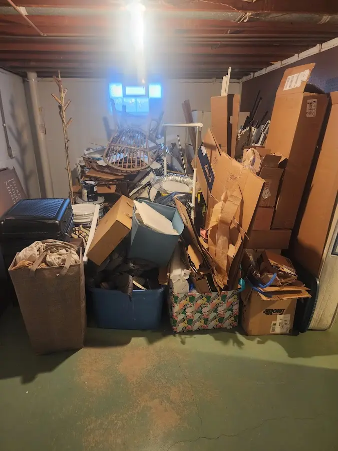 Roll-off dumpster container at job site for Concrete Dumpster Rental in Waveland